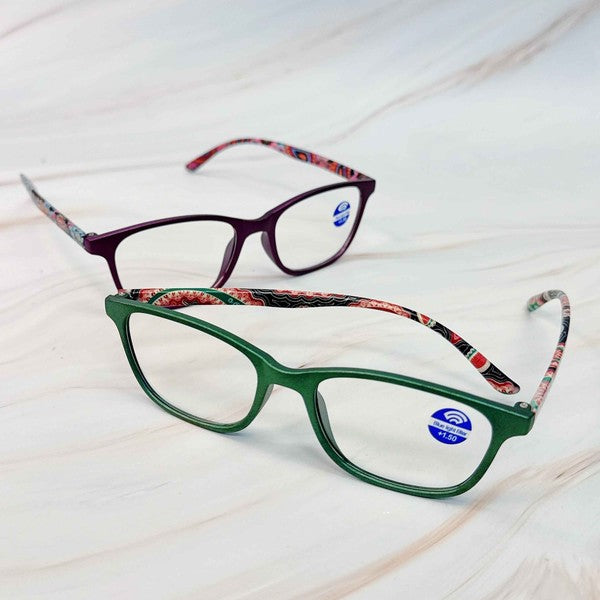 Paisley In Color Blue Light Reading Glasses