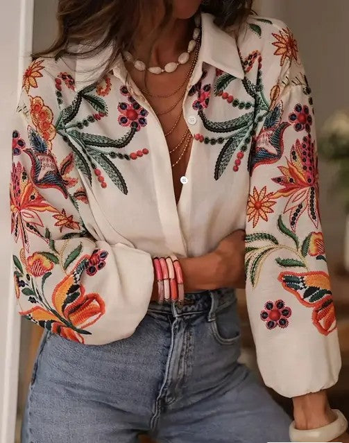 Women's Floral Digital Print  Shirt