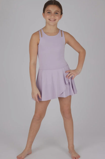 Girls Athletic Skirt W/Shorts, Orchid