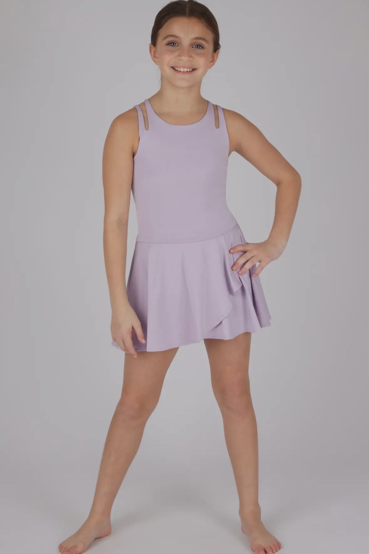 Girls Cut-Out Tank, Orchid