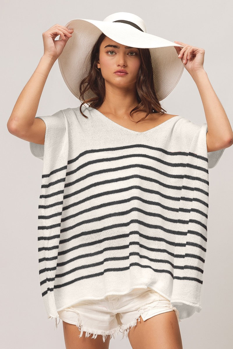 Striped Short Sleeve Top