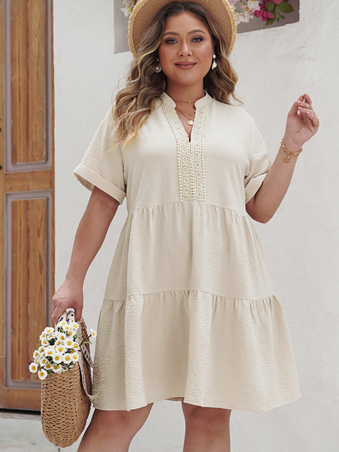 Plus Size Short Sleeve Dress