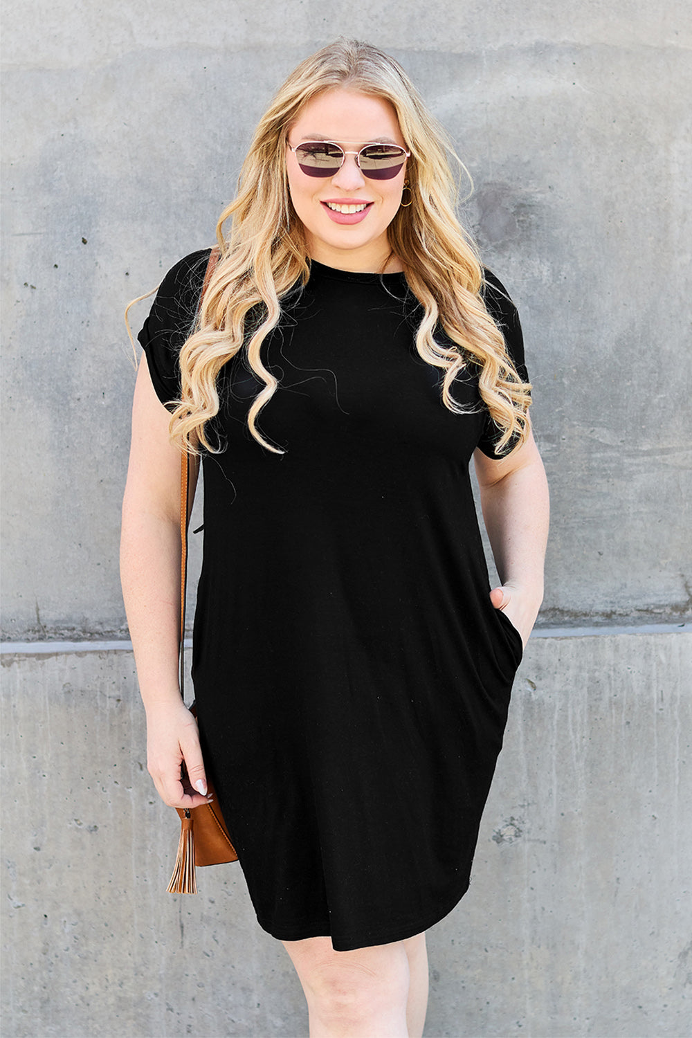 FAMOUS Bamboo Tee Dress W/pockets