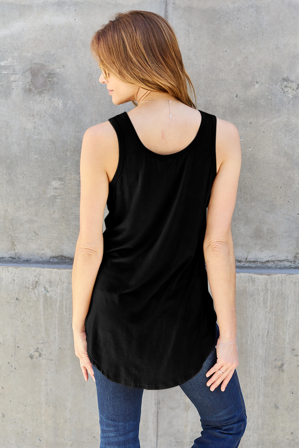 Famous Bamboo Round Neck Tank