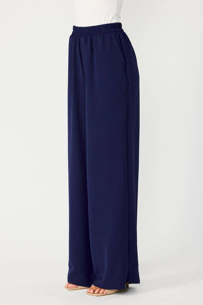 ELASTIC WAISTBAND TROUSER, NAVY