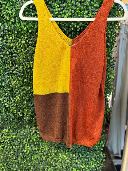 Colorblock Knit Tank