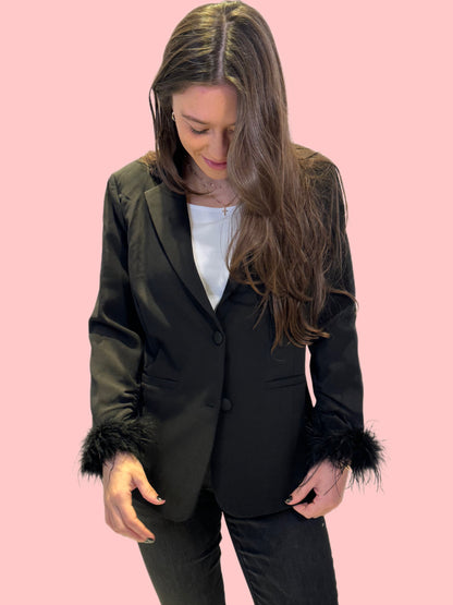 Feather Cuffs Blazer