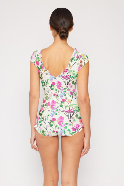 Bring Me Flowers V-Neck One Piece Swimsuit