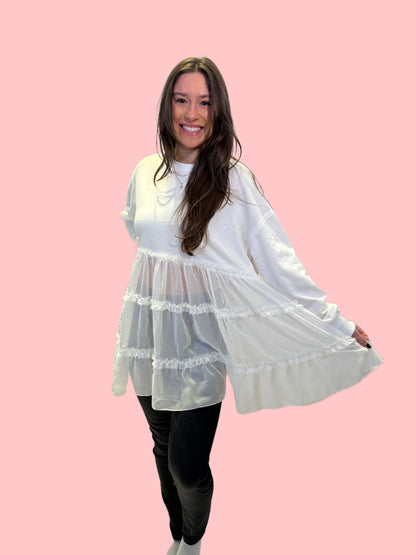 Tiered Chiffon Top