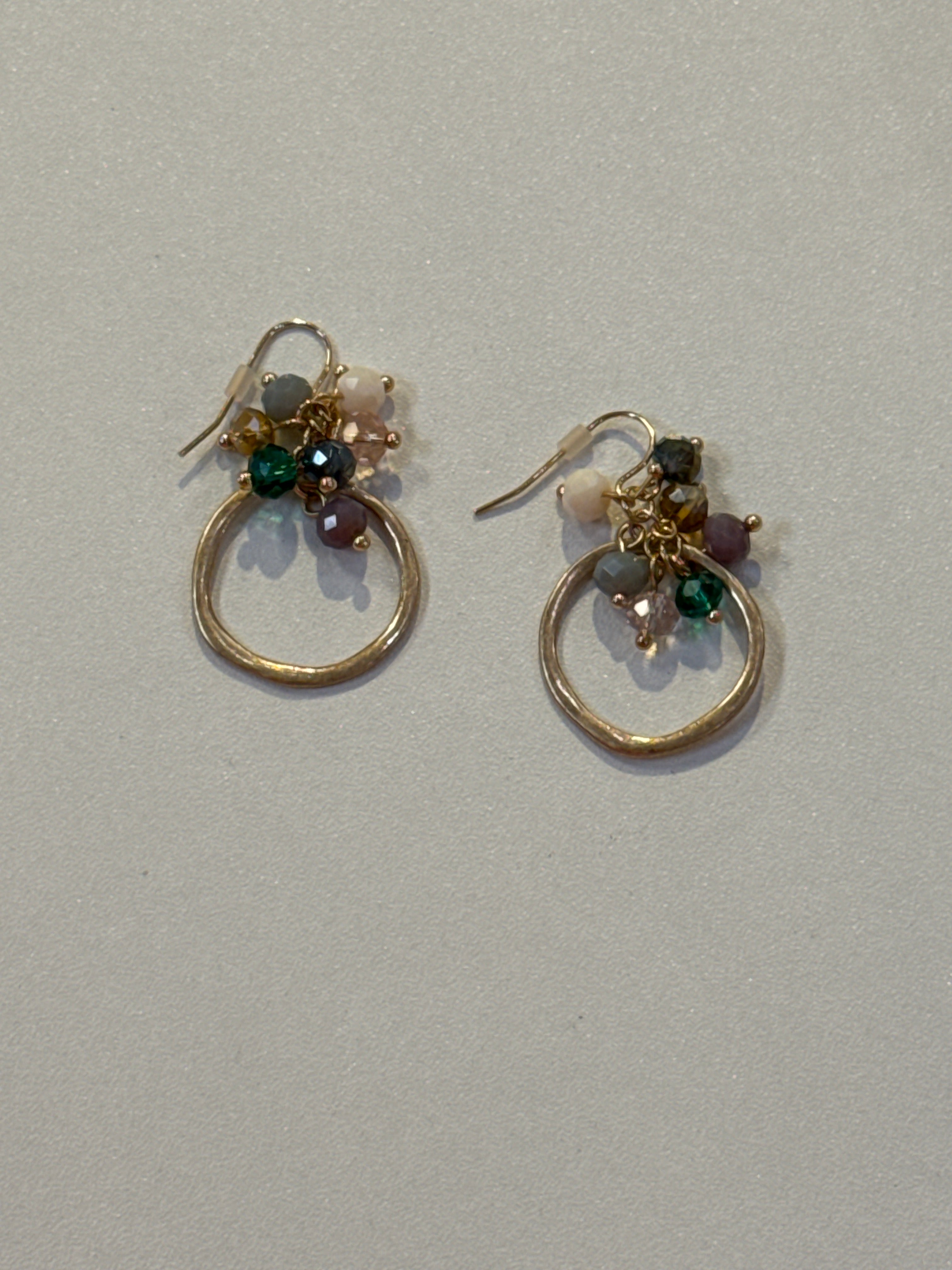 Gold Multi Crystal Earrings
