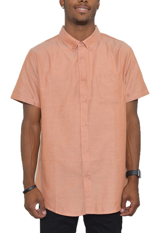 Casual Short Sleeve Solid Shirts