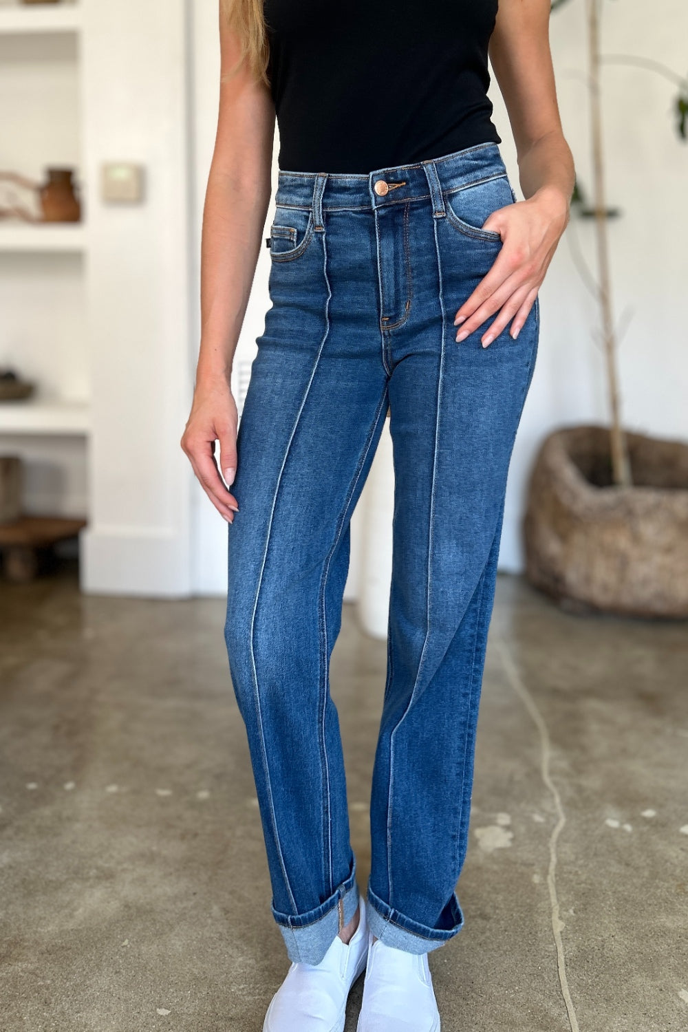 Judy Blue Full Size High Waist Straight Jeans