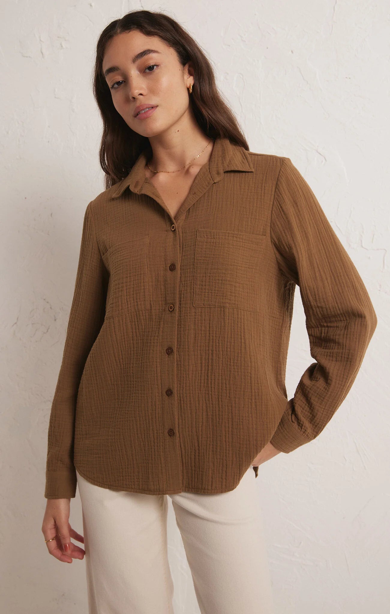 KAILI Button up Gauze Top