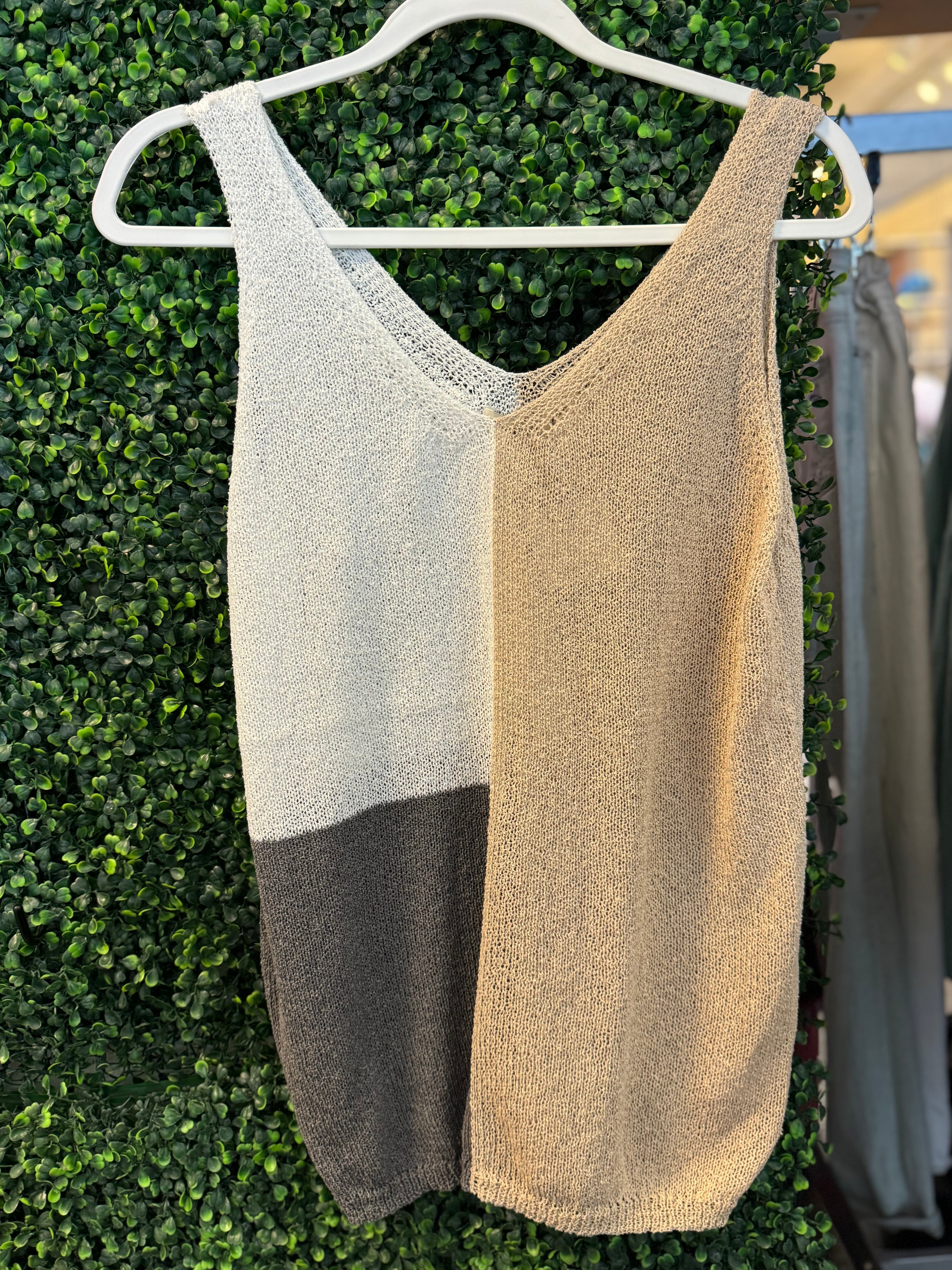 Colorblock Knit Tank