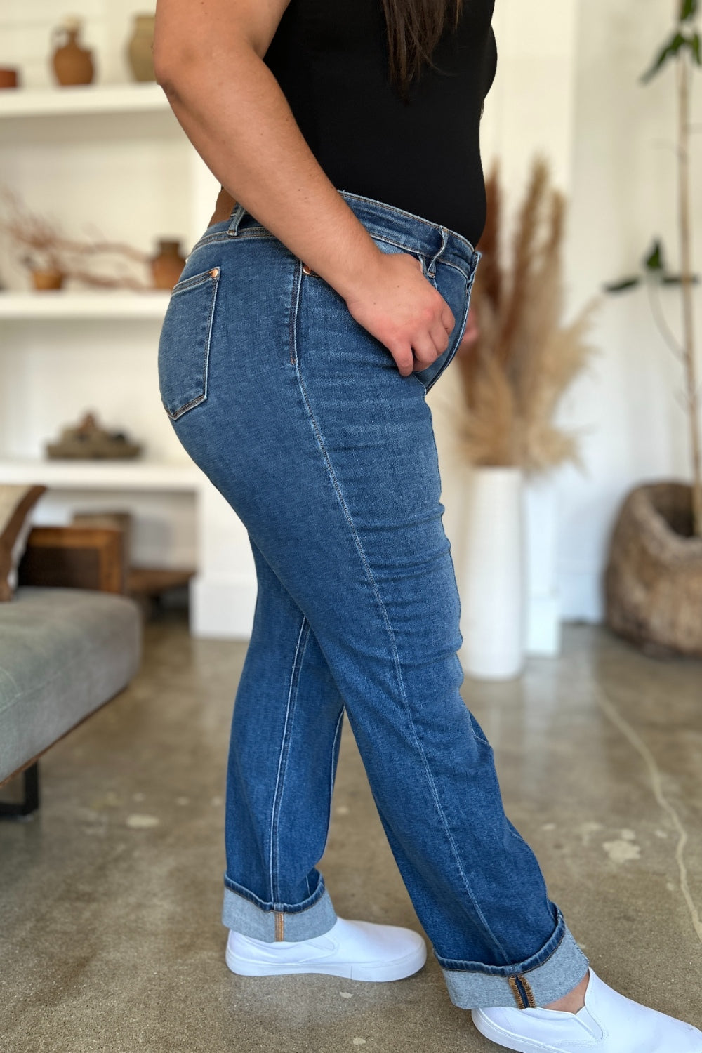 Judy Blue Full Size High Waist Straight Jeans