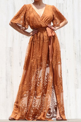 Lace Maxi Dress, Hunter