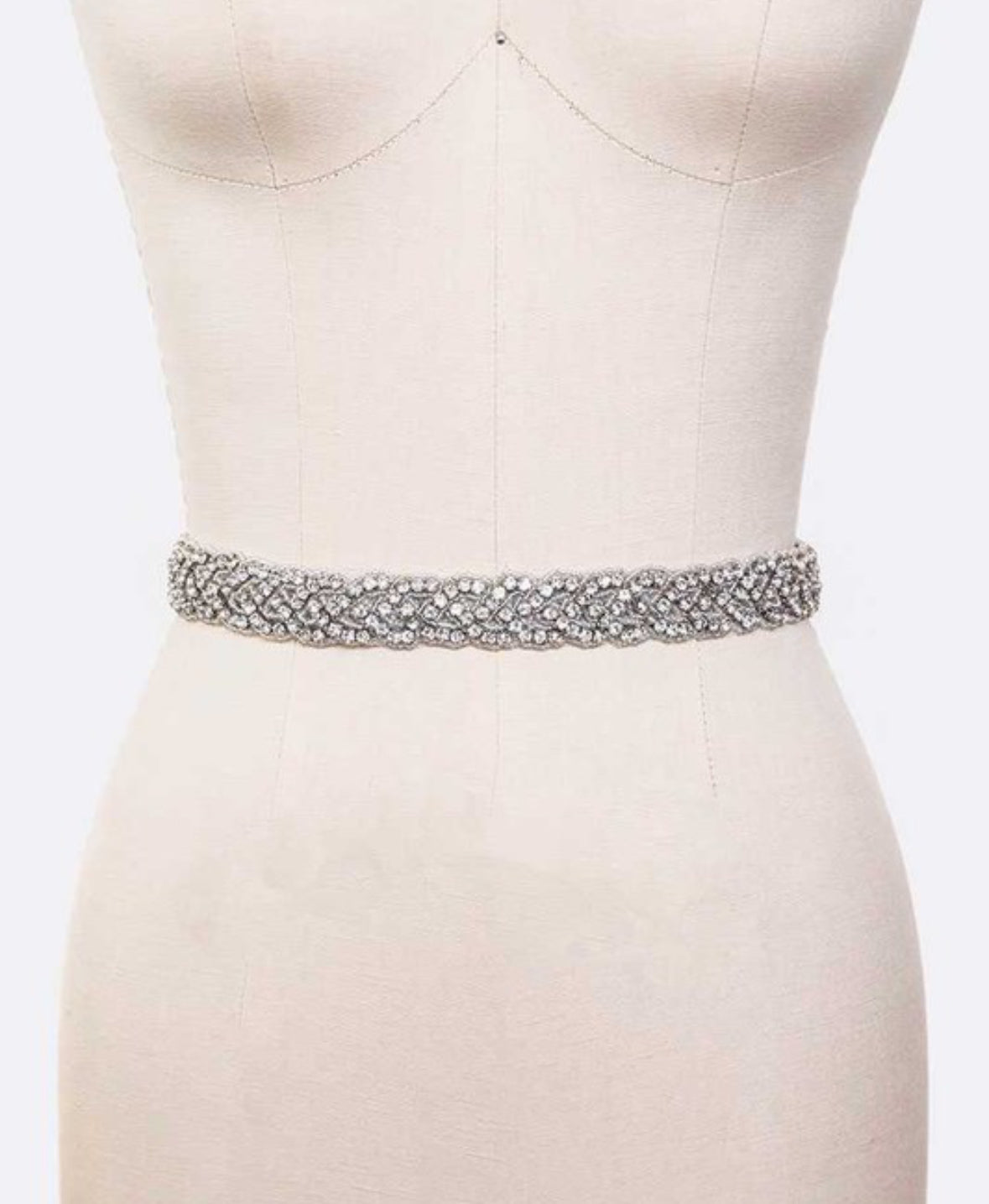 Rhinestone Sash Belt