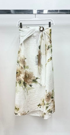 Magnolia linen Maxi Skirt, Beige