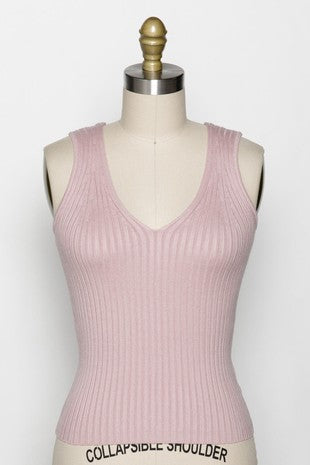 Ribbed sweater tank