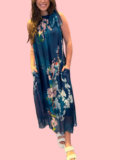 Flower Blue Maxi-One size