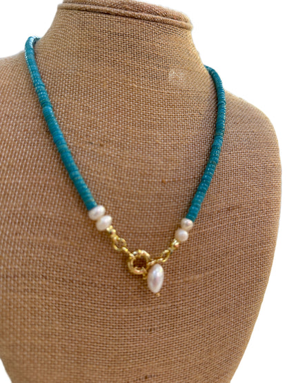 Turquoise & Pearl Necklace