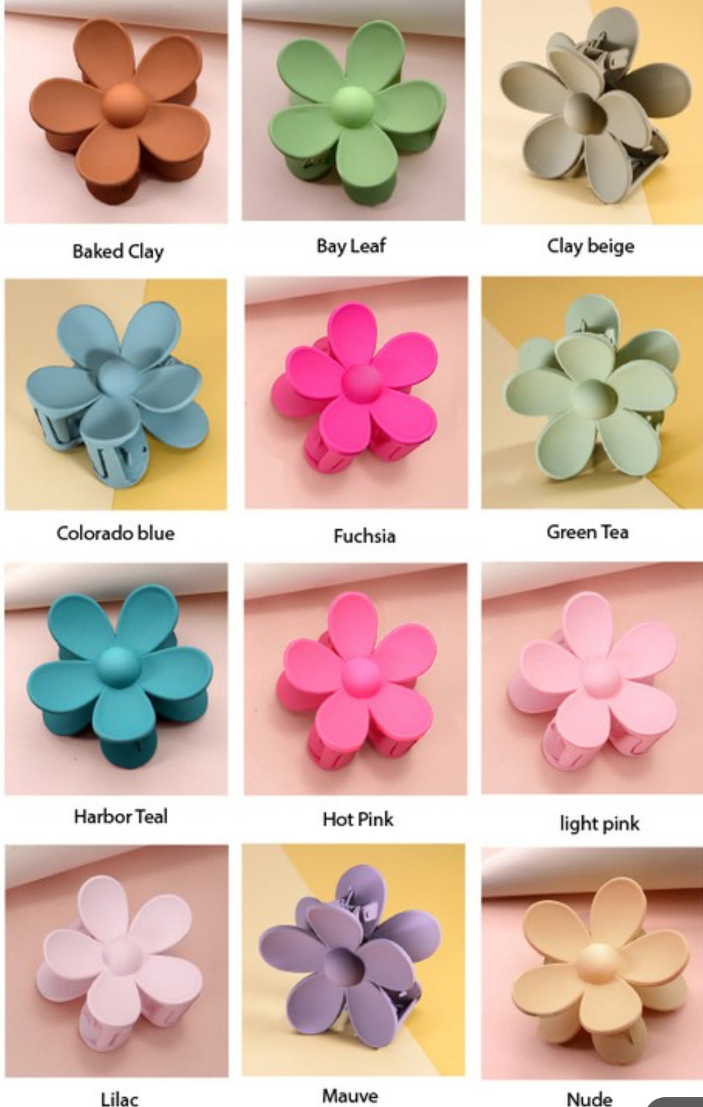 Large flower hair clip