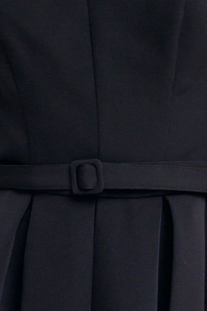 BLACK TIE MUSE WOVEN MIDI DRESS