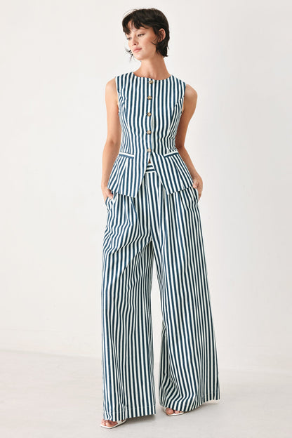PORTSIDE STRIPE WOVEN VEST