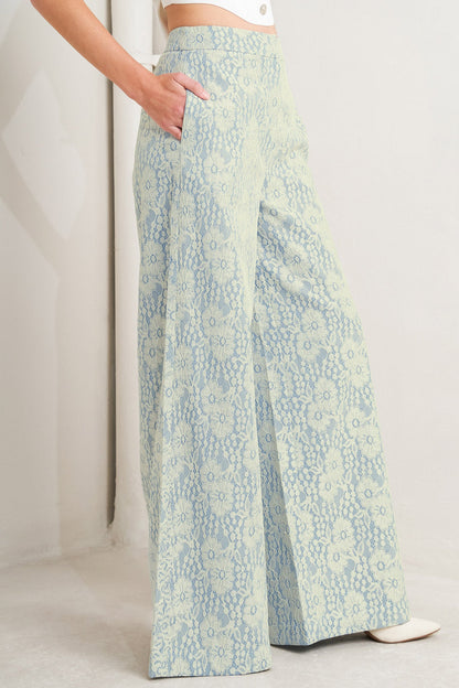 EASY ELEGANCE WOVEN LACE PANTS