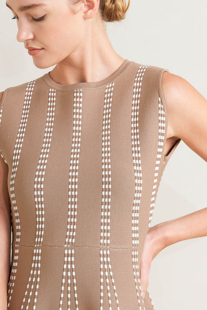 PERFECTLY POISED JACQUARD SWEATER MIDI DRESS