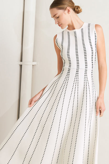 PERFECTLY POISED JACQUARD SWEATER MIDI DRESS