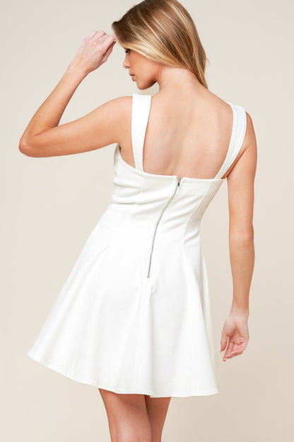 LAST YOUR CHANCE DENIM WOVEN MINI DRESS