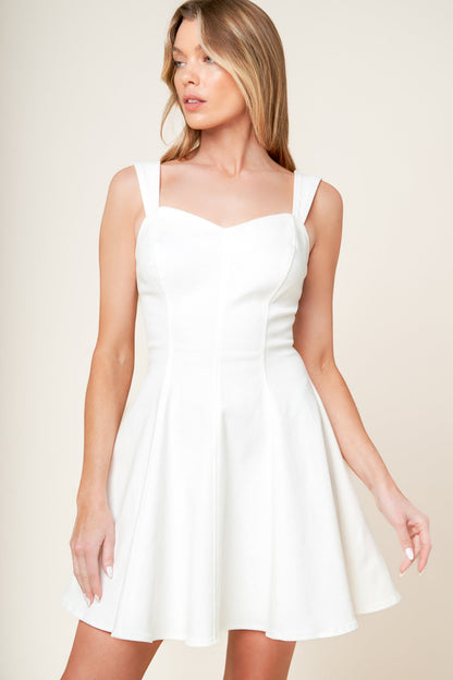 LAST YOUR CHANCE DENIM WOVEN MINI DRESS