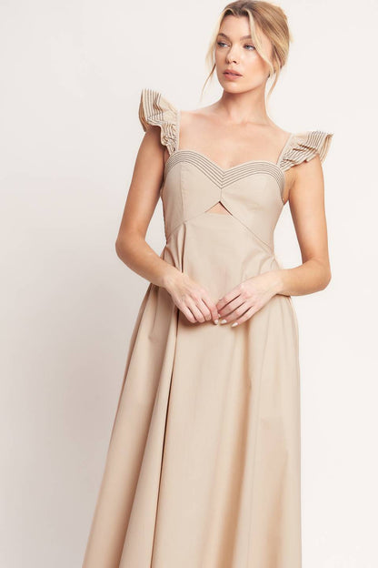 BEAUTIFULLY UNEXPECTED WOVEN MIDI DRESS