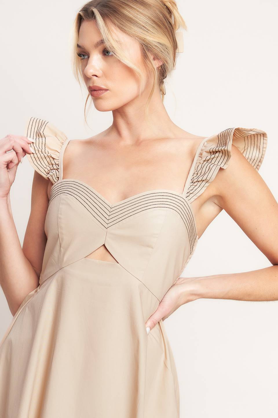 BEAUTIFULLY UNEXPECTED WOVEN MIDI DRESS