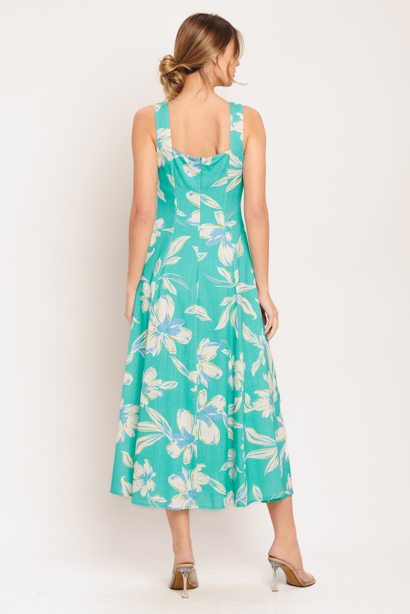 AQUA DAYDREAM WOVEN MIDI DRESS