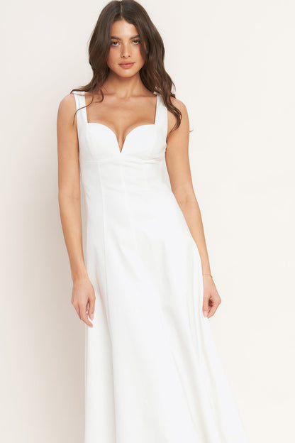 BALANCED PROPORTION WOVEN MIDI DRESS