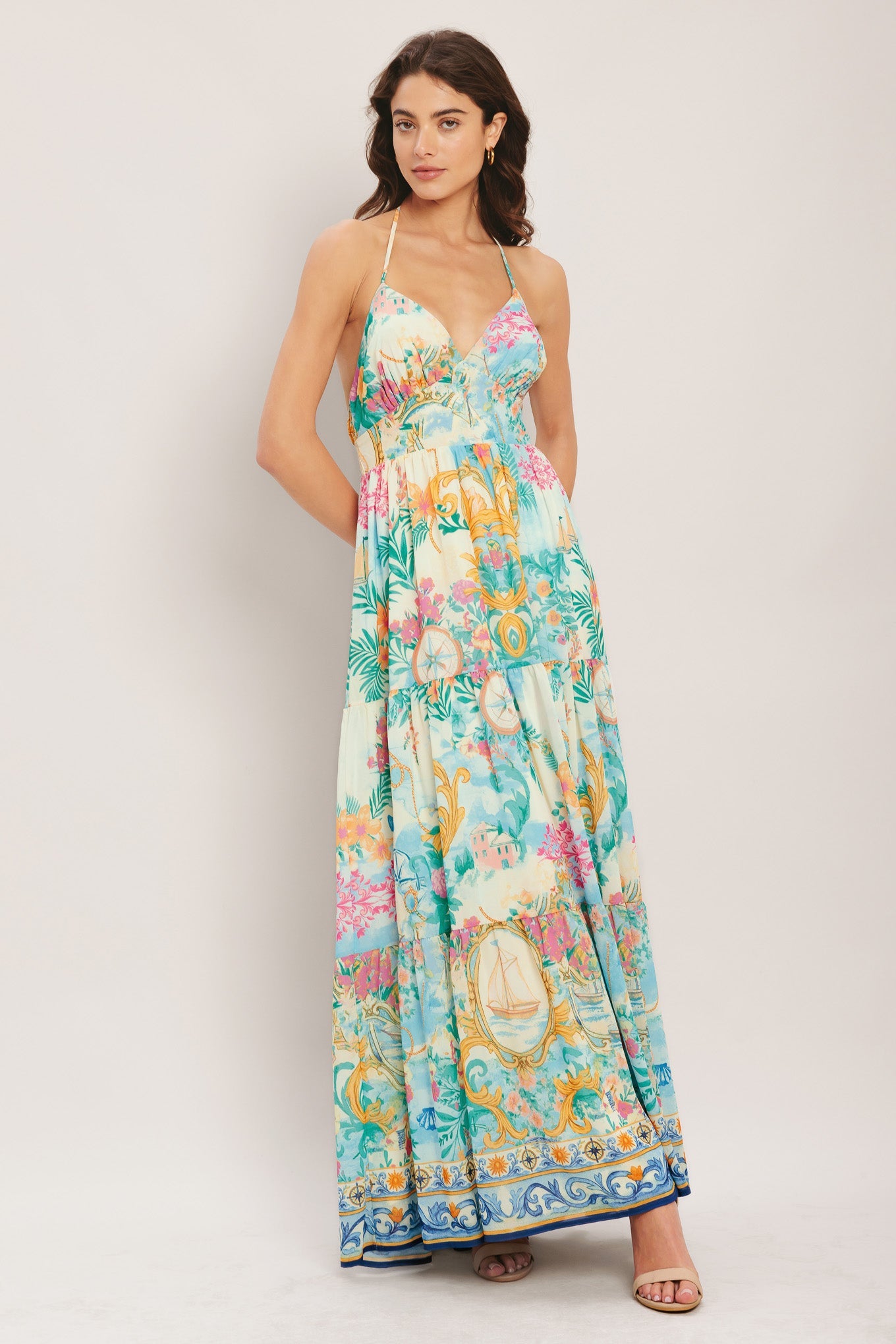CAPRI SAIL AWAY WOVEN MAXI DRESS