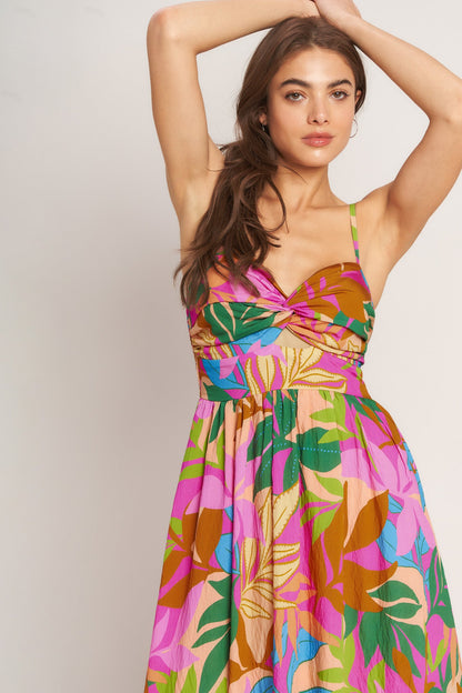 TROPIC FIESTA WOVEN MAXI DRESS