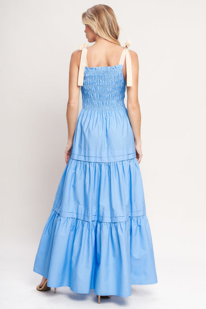SWEET SERENITY TIERED WOVEN MAXI DRESS