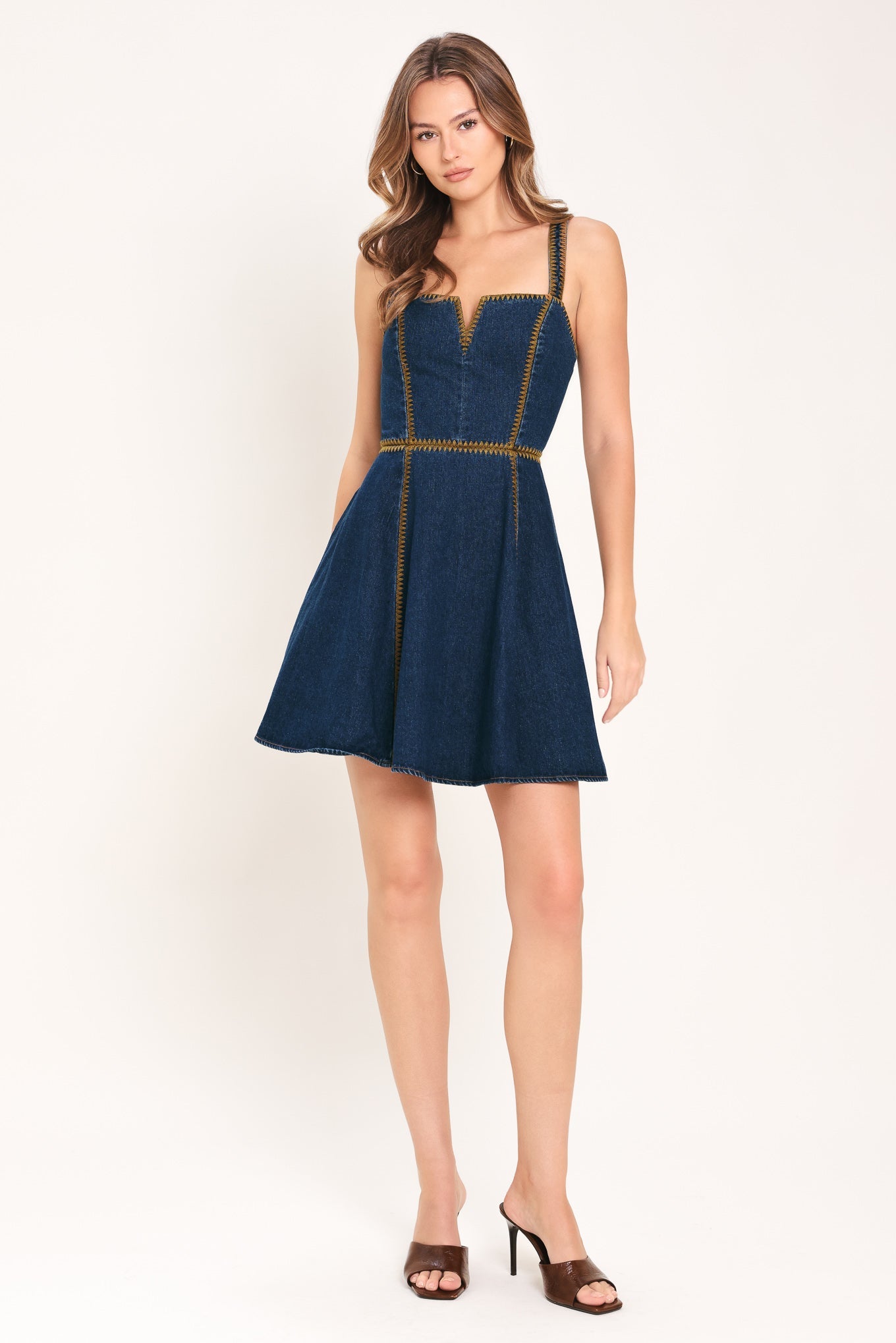 DENIM DARLING DENIM MINI DRESS