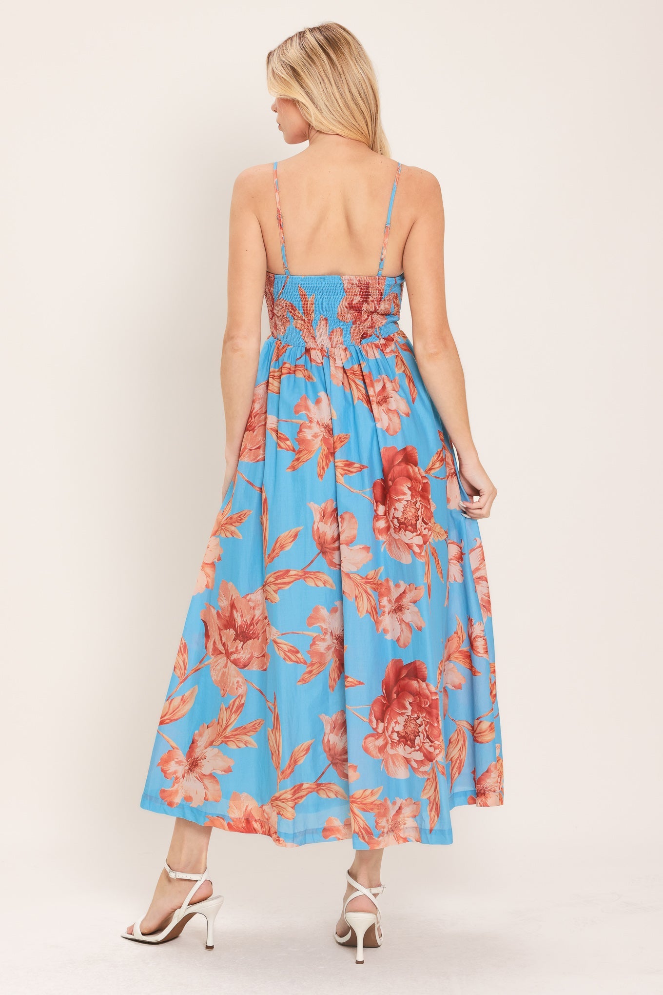 LAGOON ROMANCE WOVEN MIDI DRESS
