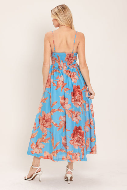 LAGOON ROMANCE WOVEN MIDI DRESS