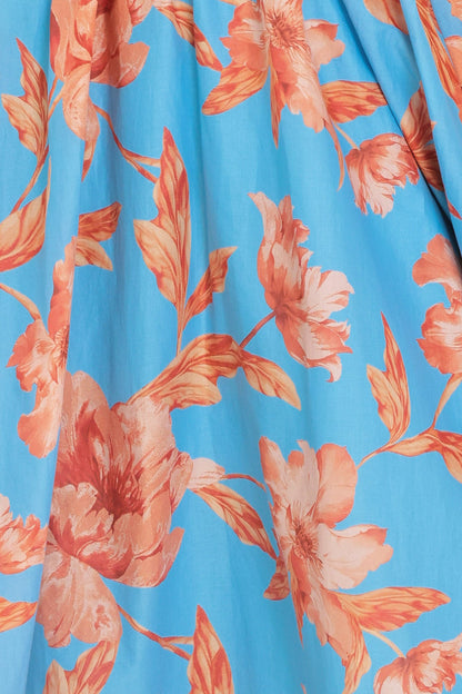 LAGOON ROMANCE WOVEN MIDI DRESS