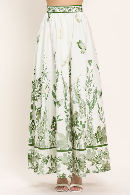 GREENHOUSE ROMANCE WOVEN MAXI SKIRT