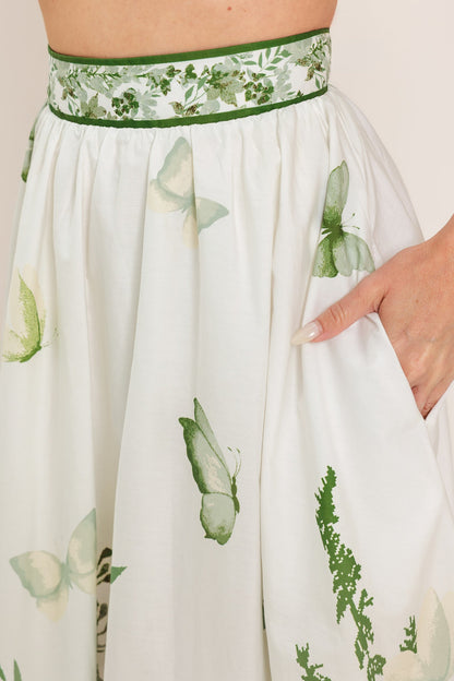 GREENHOUSE ROMANCE WOVEN MAXI SKIRT