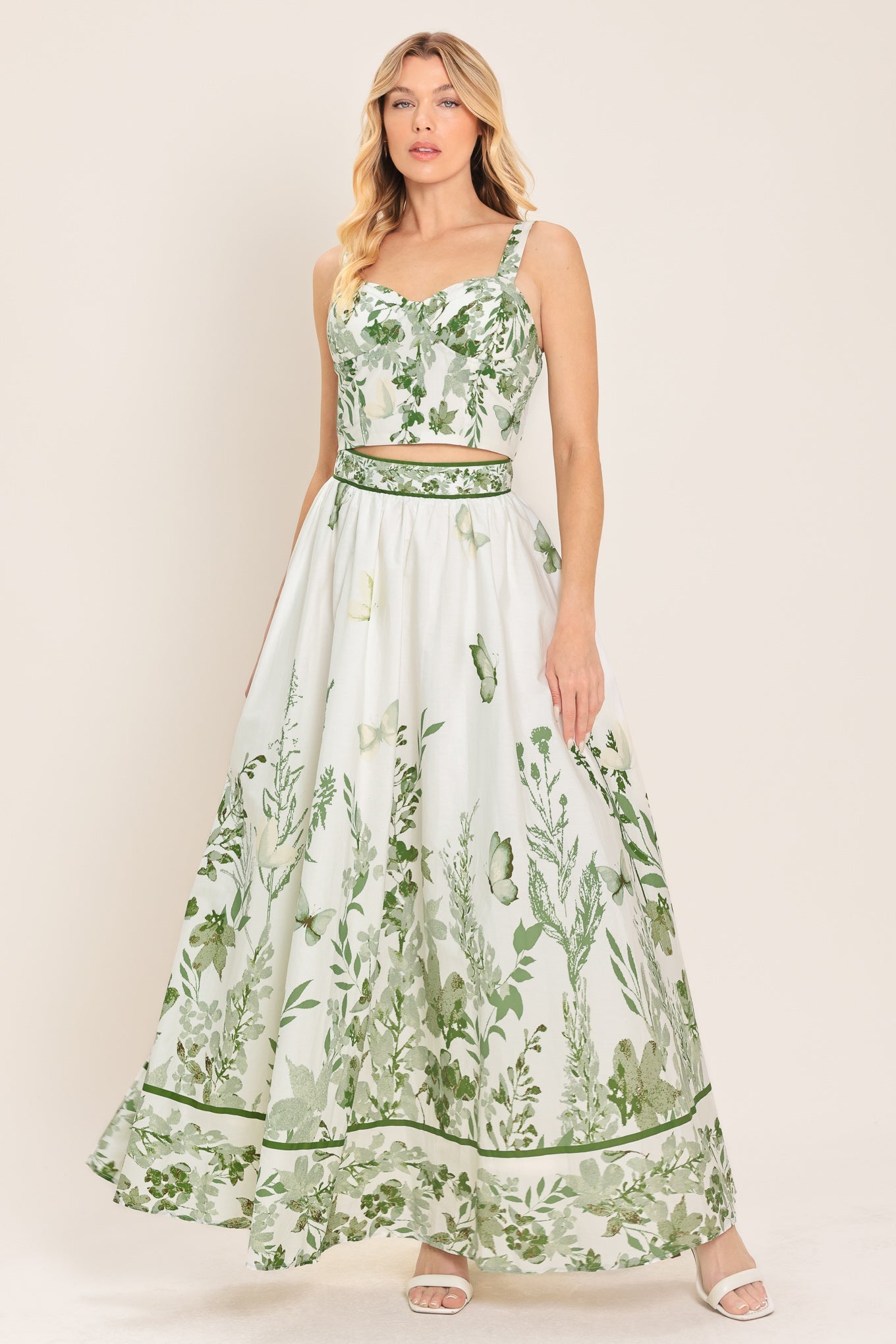 GREENHOUSE ROMANCE WOVEN MAXI SKIRT