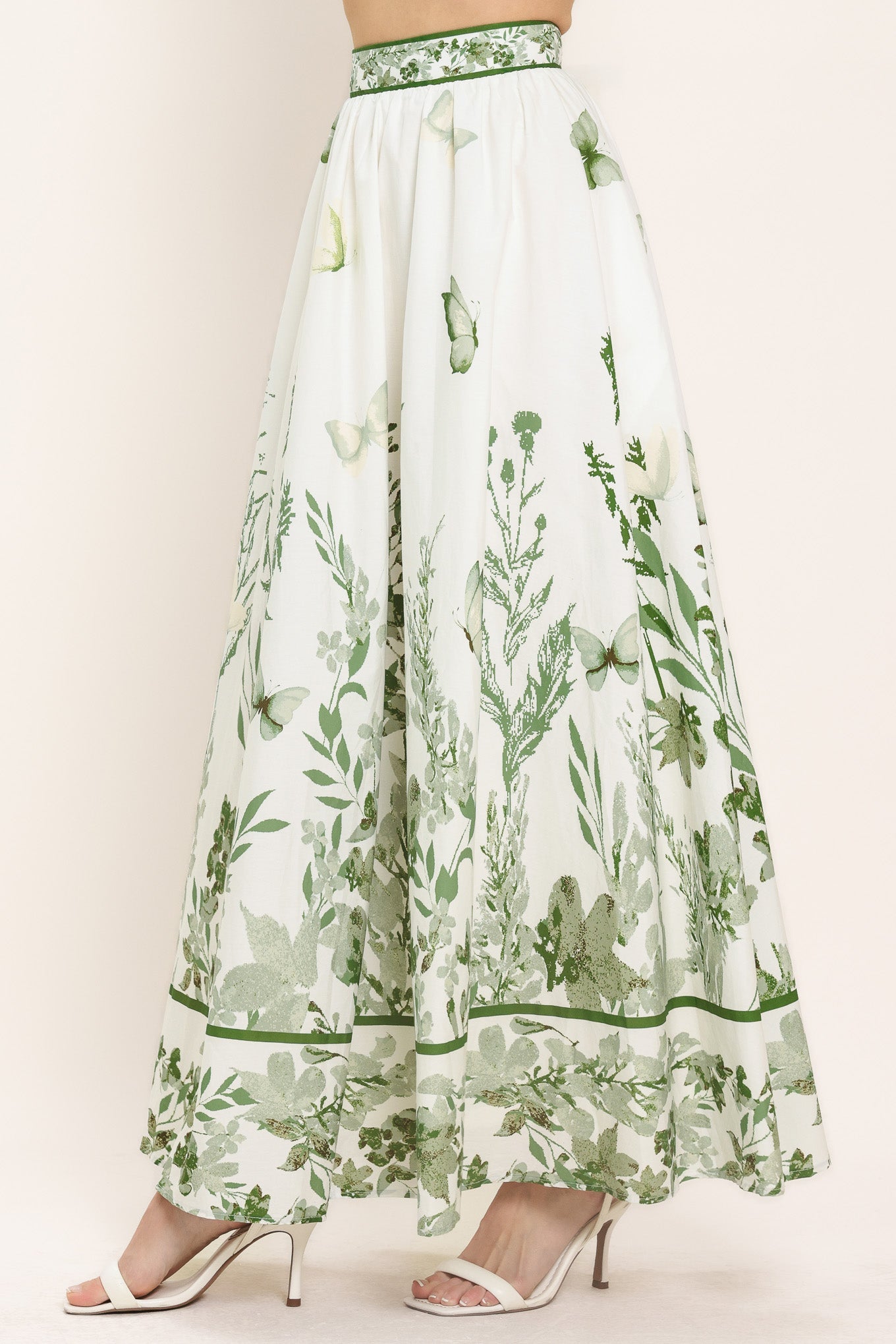 GREENHOUSE ROMANCE WOVEN MAXI SKIRT