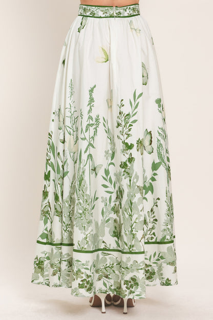 GREENHOUSE ROMANCE WOVEN MAXI SKIRT