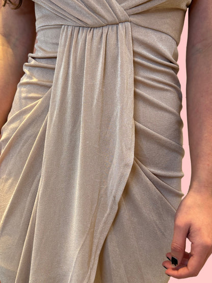 Draped midi dress- lt. mauve